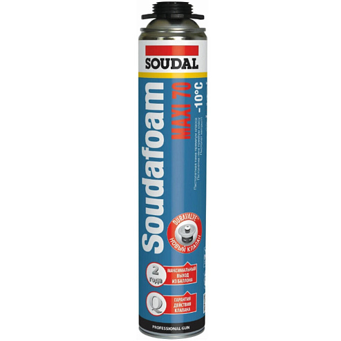 Пена монтажная SOUDAFOAM MAXI 70 PRO 870мл. (-10...+25): фотография 1