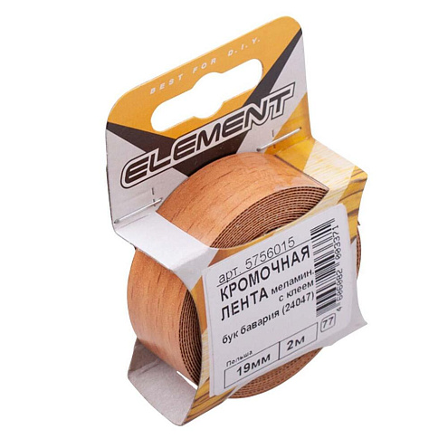 Кромочная лента меламиновая с клеем 19мм бук бавария, 2м  &quot;Element&quot;: фотография 1
