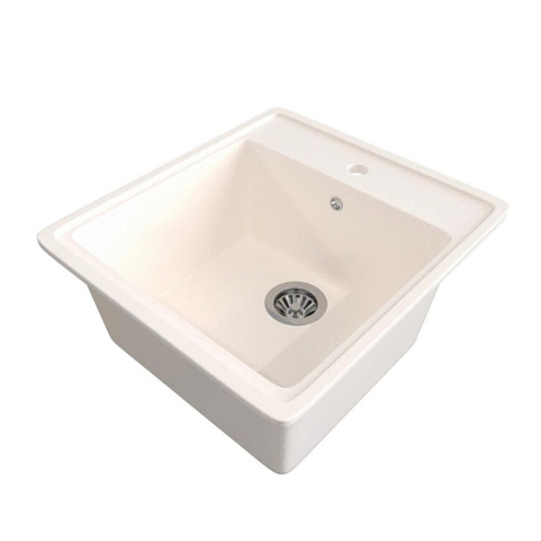 Мойка ML-GMS10 СТАНДАРТ прямоугольная, белый (331), 460х505х190 мм: фотография 1