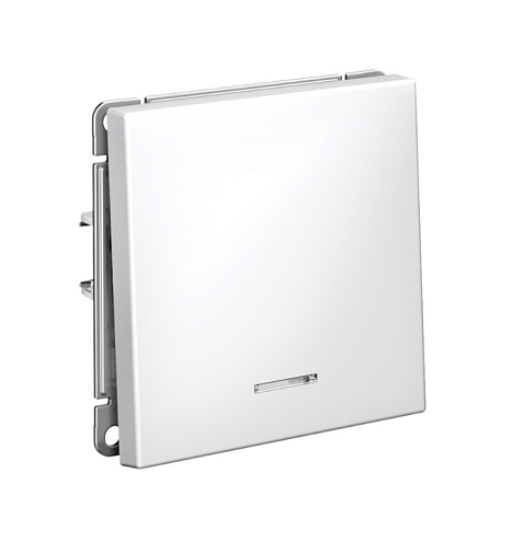 Выключатель 1-клавишный ArtGallery (сх.1а) 10AX с подсветкой механизм лотос Systeme Electric GAL001313: фотография 1