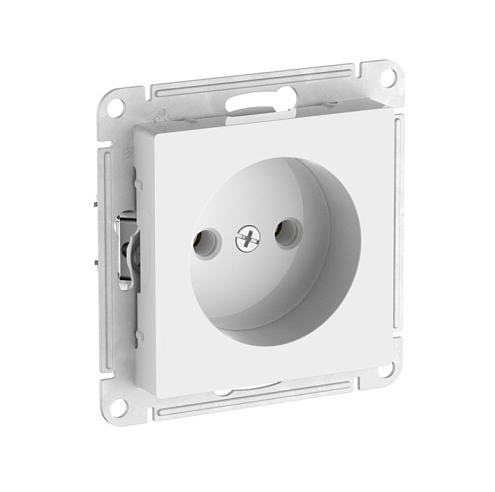 Розетка AtlasDesign 16А без заземления без шторок с быстрозажимными клеммами механизм белый Systeme Electric ATN000141S: фотография 1