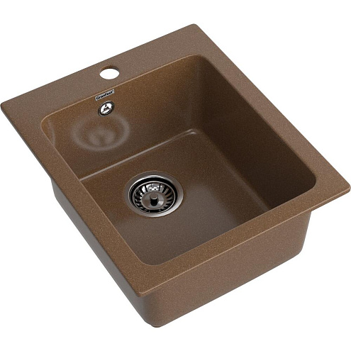 Мойка GRANFEST GF-P505 1 чаша 430х510 мм терракот: фотография 1