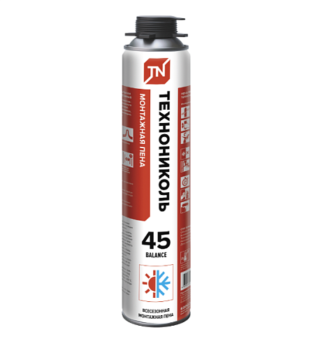 Пена монтажная Технониколь 45 BALANCE всесезонная, 1000 мл: фотография 1