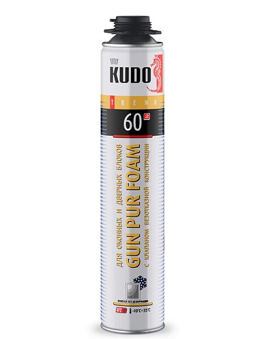 Пена монтажная профессиональная зимняя для монтажа оконных и дверных блоков KUDO TREND WINDOW 60 WINTER: фотография 1