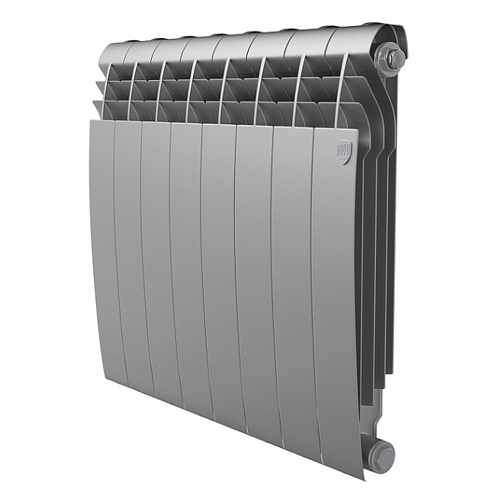 Радиатор биметаллический Royal Thermo BiLiner 500 /Silver Satin 8 секций: фотография 1