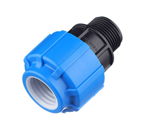 Муфта ПЭ 25х3/4&quot; наружная резьба обжимная ТПК-Аква: фотография 1