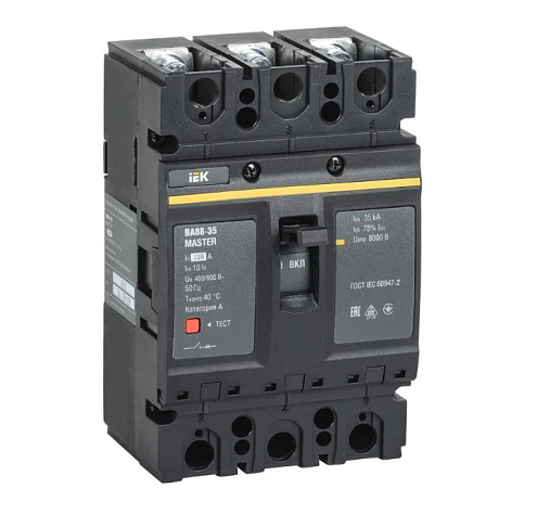 Выключатель автоматический 3п 125А 35кА ВА88-35 MASTER IEK SVA30-3-0125-02: фотография 1