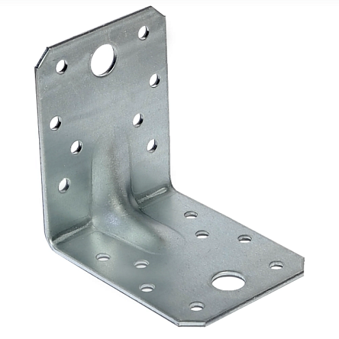 Уголок крепежный усиленный цинк  70х70х55х1,5мм: фотография 1