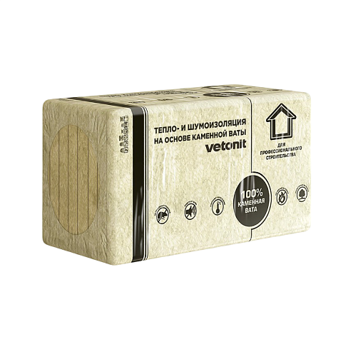Vetonit Венти Оптимал 65-85кг/м³, 1000х600х50мм, 0,18м³: фотография 1