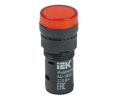 Лампа AD16DS(LED) матрица d16мм красный 230В AC IEK BLS10-ADDS-230-K04-16: фотография 1