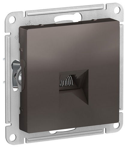 Механизм розетки компьютерной ATLAS DESIGN RJ45 мокко SchE ATN000683: фотография 1