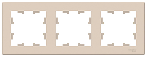 Рамка 3-м ATLAS DESIGN универс. беж. SchE ATN000203: фотография 1