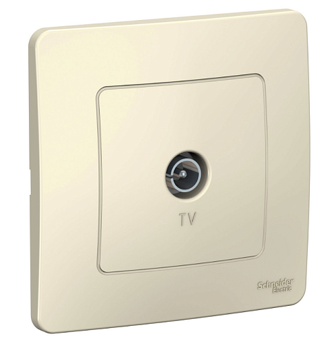 Розетка телевизионная TV Blanca коннектор молочный SE BLNTS000012: фотография 1