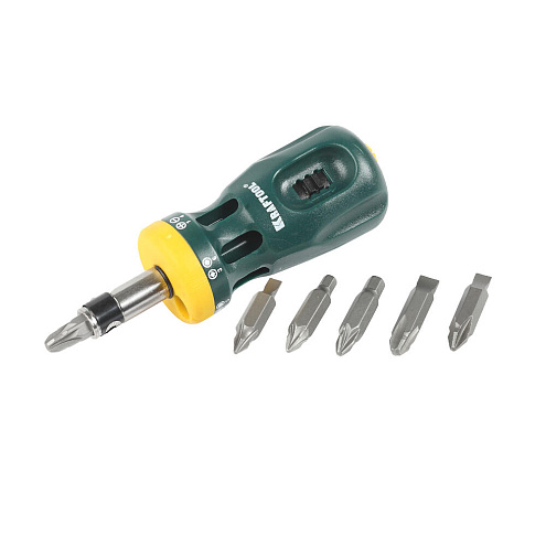 Набор бит Bit Lock + mini отвертка реверсивная, 6 двусторонних бит, KRAFTOOL: фотография 1