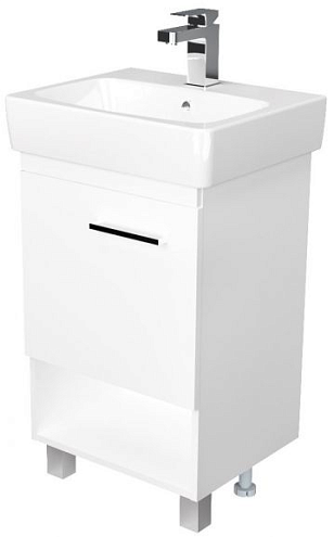 Тумба Tera 50Н 1 дверь Белый глянец: фотография 1