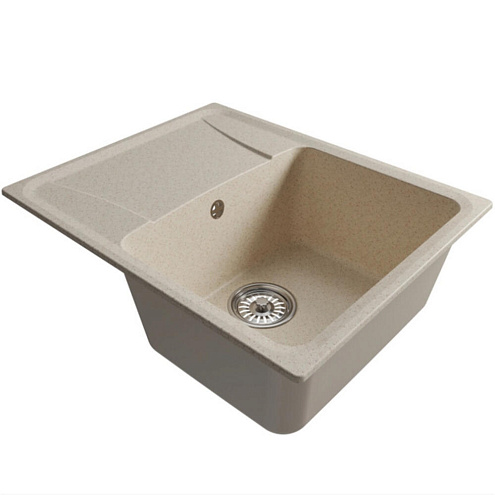 Мойка ML-GM26 с крылом, бежевая (328), 470х580х190 мм: фотография 1