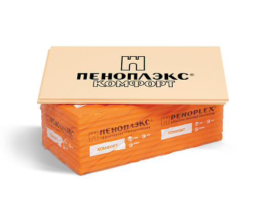 Пеноплэкс Комфорт Г4,  40мм, 10-1185х585, 0,027729м³/л, 0,2779м³/уп, 6,932м²/уп: фотография 1
