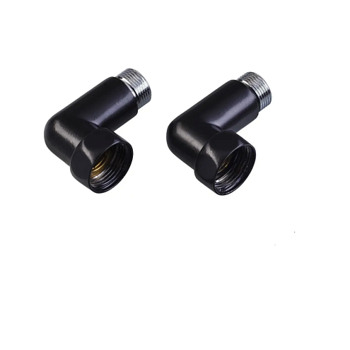 Угловое соединение 1&quot;х1&quot; ВН-НР черный матовый: фотография 1