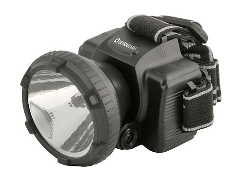 Фонарь налобный аккумуляторный LED 5366 (220В LED 2 режима; черн.) Ultraflash 11649: фотография 1
