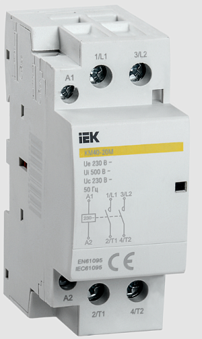 Контактор модульный КМ40-20М AC IEK MKK11-40-20: фотография 1