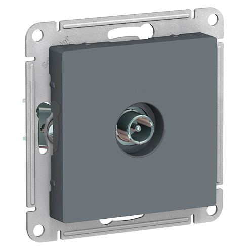 Розетка телевизионная оконечная AtlasDesign 1дБ грифель Systeme Electric ATN000791: фотография 1