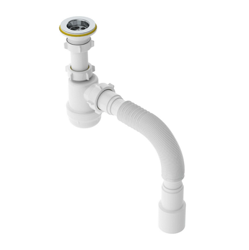 Сифон для умывальник 1 1/4&quot;х40 с гофрой 40х40/50 Санденсант S1015-АК : фотография 1