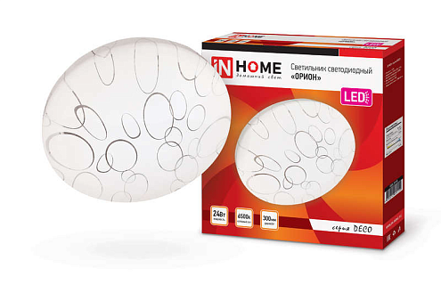 Светильник светодиодный DECO ОРИОН 24Вт 230В 6500К 1560лм 300мм IN HOME 4690612025155: фотография 1