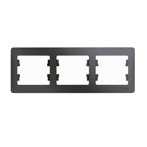 Рамка 3-м Glossa горизонтальная графит SE GSL001303: фотография 1