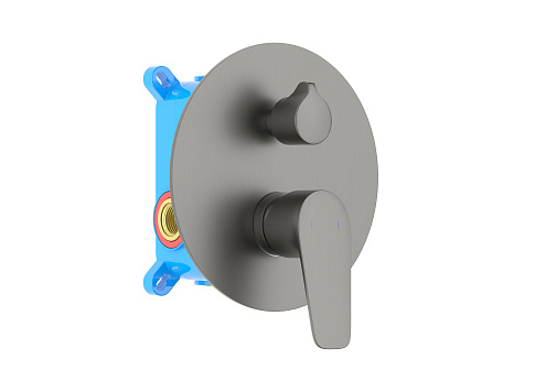 Смеситель для ванны (внешняя и скрытая часть) Aquatek оружейная сталь AQ1146BGM Бетта: фотография 1