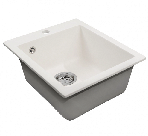 Мойка ML-GMS118 СТАНДАРТ прямоугольная, белый (331), 492х417х190 мм: фотография 1