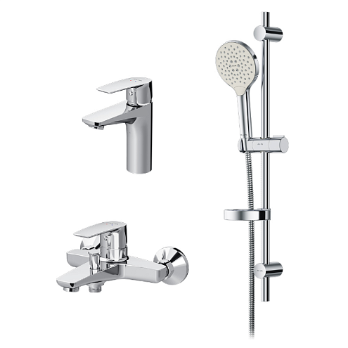 F40990A00 Gem, набор 3в1: см-ль д/умывальника, см-ль д/ванны/душа, душевой комплект, шт.: фотография 1