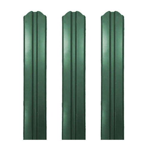 Штакетник Кантри 87мм  фигурный рез, 0,45  зеленый мох (RAL 6005) 1,7м: фотография 1