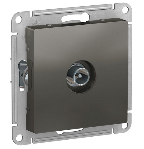 Механизм розетки TV ATLAS DESIGN оконечный 1DB сталь SchE ATN000991: фотография 1