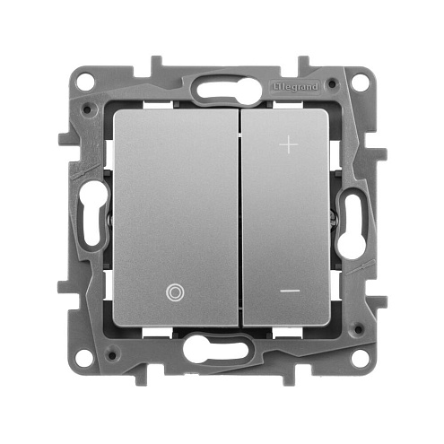 Механизм светорегулятора СП Etika 400Вт нажимн. алюм. Leg 672418: фотография 1