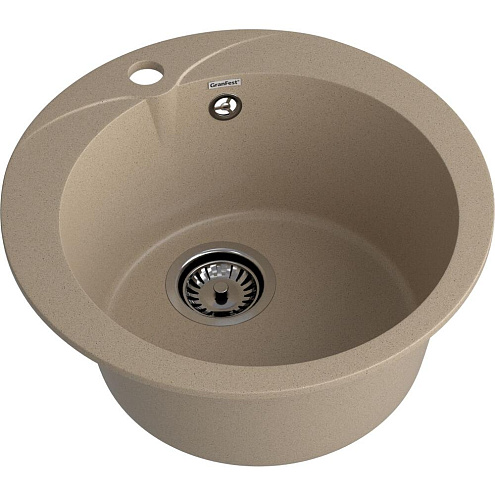 Мойка GRANFEST GF-R480  D475 мм, круглая песок: фотография 1