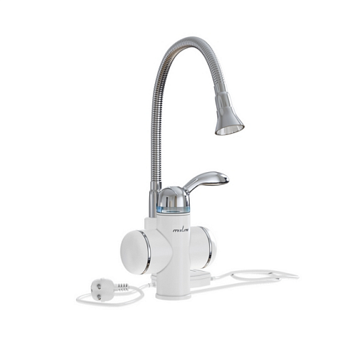 Смеситель-водонагреватель проточного типа WH-002 (3,3 кВт, УЗО, кухня, гибкий излив) MIXLINE: фотография 1