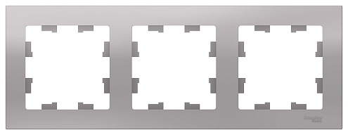 Рамка 3-м ATLAS DESIGN универс. алюм. SchE ATN000303: фотография 1