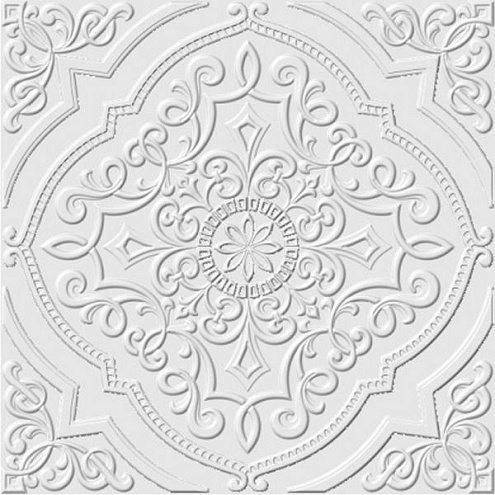 Плитка потолочная &quot;Формат&quot; 5102, белая, 50х50см: фотография 1