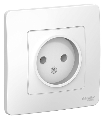 Розетка 1-м СП Blanca 16А IP20 250В без заземл. без защ. шторок бел. SchE BLNRS000011: фотография 1