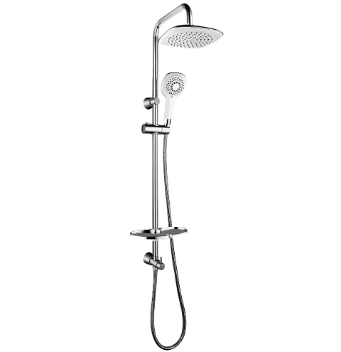 Душевой гарнитур Lemark LM8808C с фиксированной высотой штанги и верхней душевой лейкой &quot;Тропический дождь&quot;: фотография 1