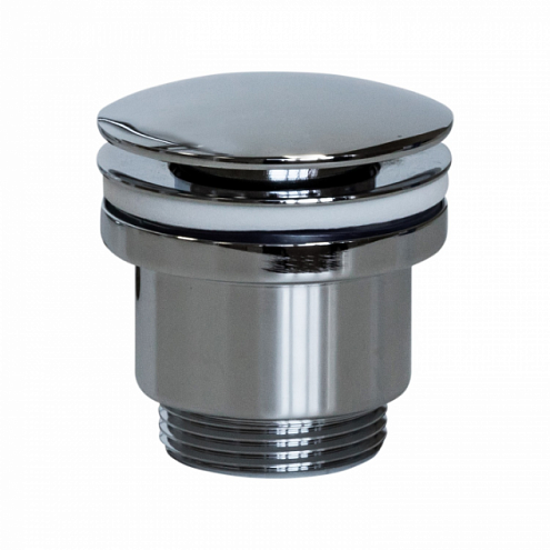 Выпуск FRAP F62 для сифона  click-clack цельнометаллическая пробка 63 мм без перелива  хром: фотография 1