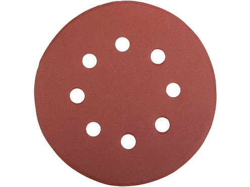 Круг шлифовальный универсальный &quot;Велкро&quot;, 5шт., 125мм  Р100, 8 отверстий, STAYER: фотография 1