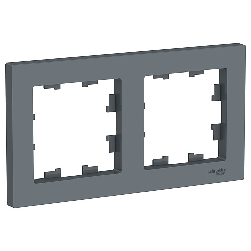 Рамка 2-м ATLAS DESIGN универс. грифель SchE ATN000702: фотография 1