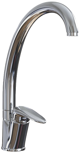 Смеситель для кухни 40k MIXLINE ML08-032 высокий излив боковая ручка (без подводки): фотография 1