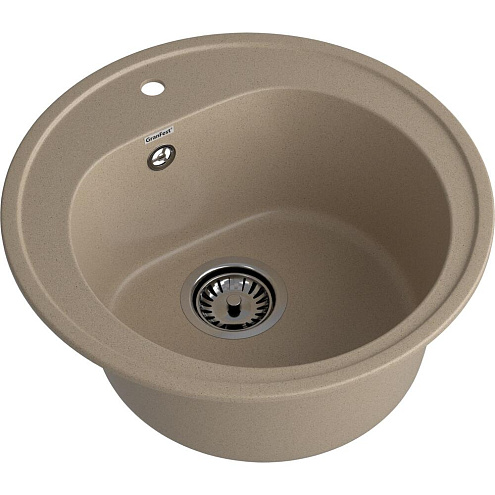 Мойка GRANFEST GF-R510 D510 мм, круглая песочный : фотография 1