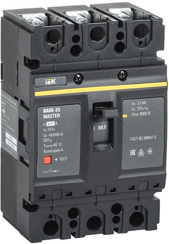 Выключатель автоматический 3п 200А 35кА ВА88-35 MASTER IEK SVA30-3-0200-02: фотография 1