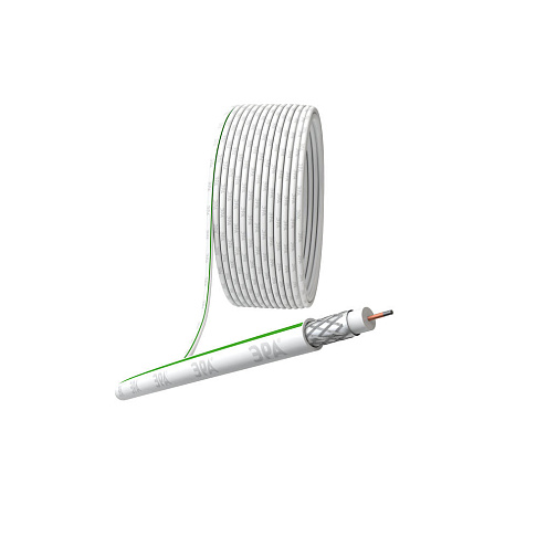 Кабель коаксиальный SAT 703 B.CCS/(оплетка Al. 75%) PVC 75Ом бел. 100м SIMPLE (м) Эра Б0044608: фотография 1