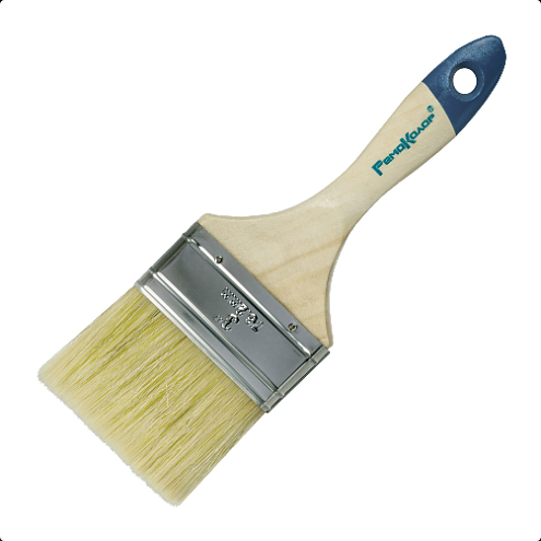 Кисть &quot;ЕВРО&quot;,  75мм, натуральная щетина, для всех ЛКМ, РемоКолор: фотография 1