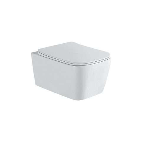 Унитаз-компакт подвесной безободковый Aquatek Либра AQ1148N-00 495х350х260 с сиденьем Soft Close: фотография 1