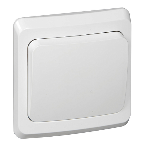Переключатель проходной 1-клавишный Этюд 10А IP20 белый Systeme Electric BC10-004B: фотография 1